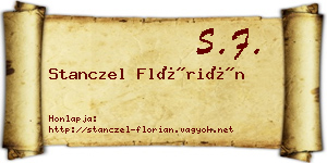 Stanczel Flórián névjegykártya